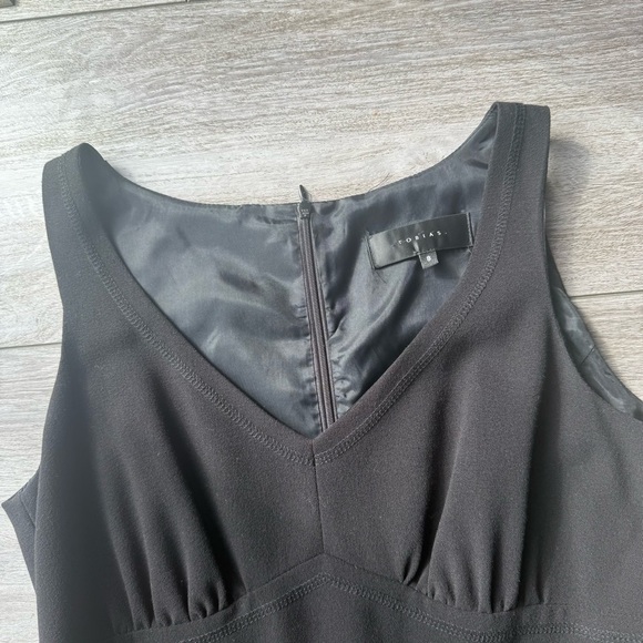 Tobias Black V Neck Sleeveless Fit and Flare Dress Made in Canada - Picture 6 of 15